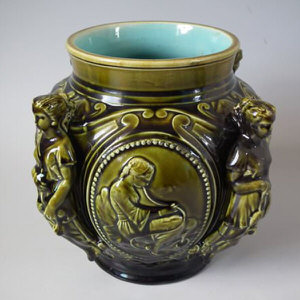 Sarreguemines Majolica Jardiniere