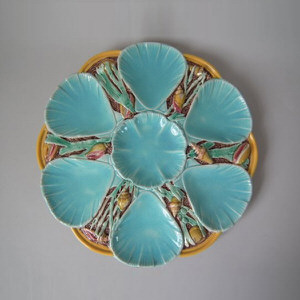 Victorian Pottery Co (VPC) Majolica Oyster Plate