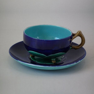 Minton Majolica Lily Pad Cup & Saucer