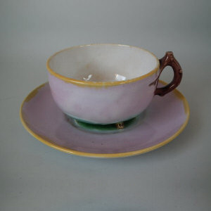 Minton Majolica Lily Pad Teacup & Saucer