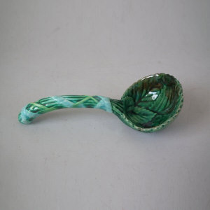 George Jones Majolica Strawberry Serving Spoon