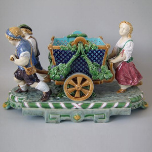 Rare Minton Majolica Vintager Centrepiece