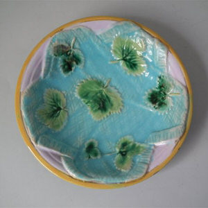 Small George Jones Majolica napkin dish
