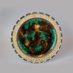 Wedgwood Majolica plate with reticulated rim