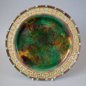 Wedgwood Majolica plate with reticulated rim