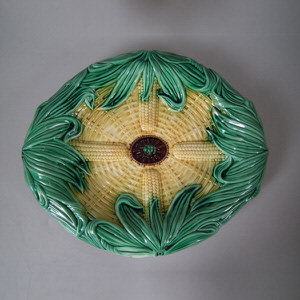 Majolica corn on the cob bread platter