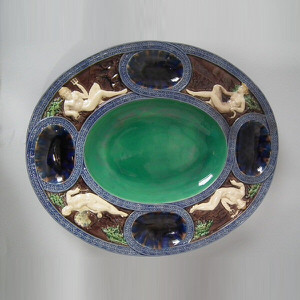 Minton Majolica Neptune platter