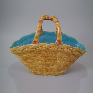 Copeland Majolica flower basket