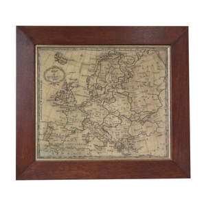 Antique Sampler, c.1800 European Map Sampler by Charlotte Walker