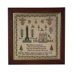 Antique Sampler, 1836 North Curry School Sampler by Mary Jane Hembrow