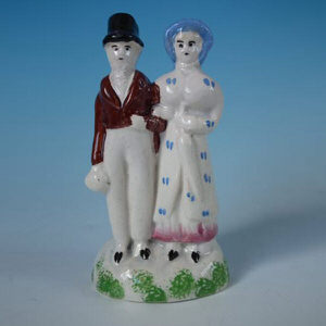 Small Staffordshire Pearlware 'The Dandies' figures