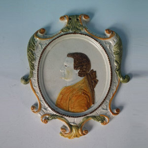 Staffordshire Prattware Josiah Wedgwood Wall Plaque