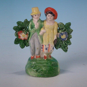 Small Staffordshire Pearlware 'Dandies' bocage group