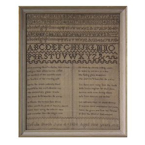 Antique Sampler, 1824, by Ursula Burch