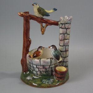 Jerome Massier Majolica Birds around a Well