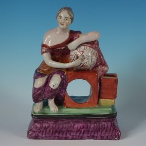 Staffordshire Pearlware Urania Watch Holder
